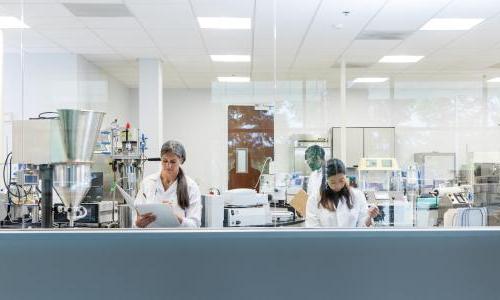 Scientists working in a lab